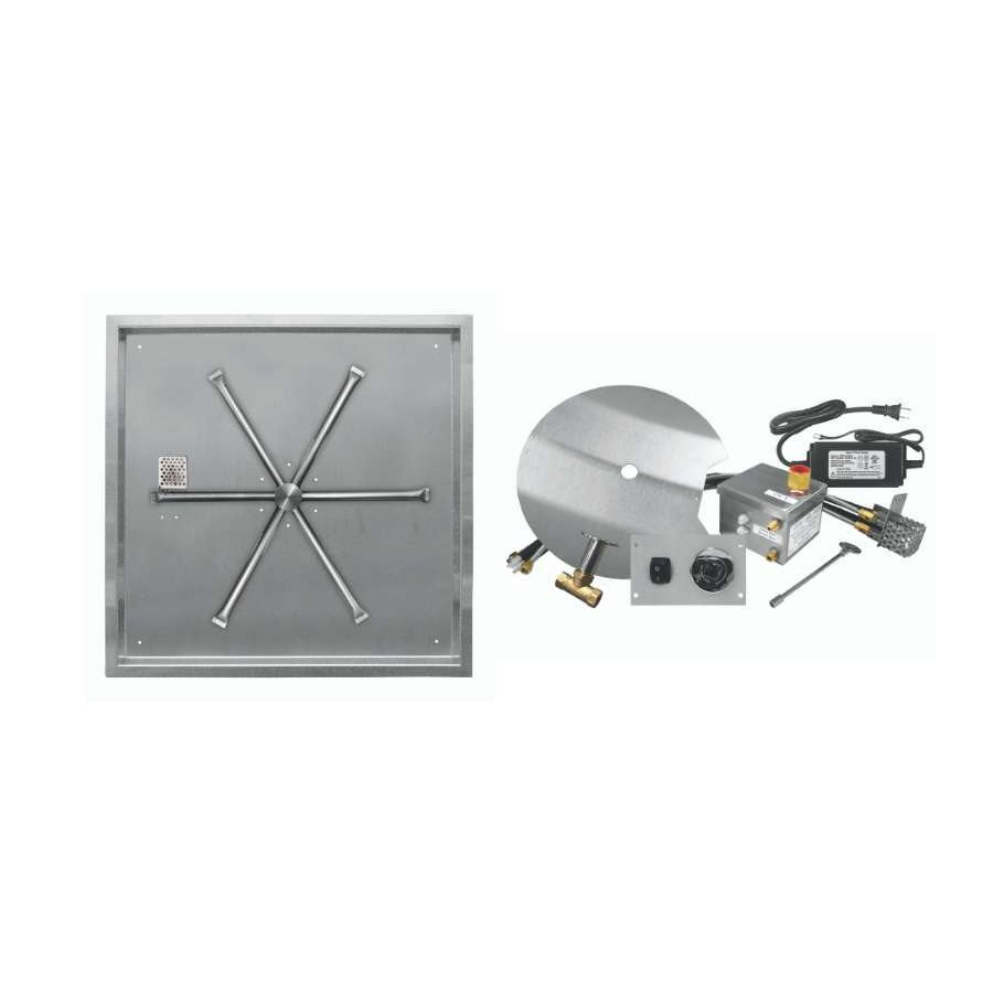 Firegear AWS Square Drop-In Propane 32-inch Fire Pit Burner System