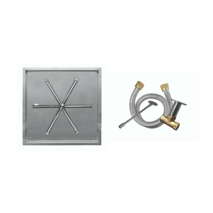 Firegear Match Throw Square Drop-In Natural Gas 38-inch Fire Pit Burner System