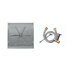 Firegear Match Throw Square Drop-In Natural Gas 32-inch Fire Pit Burner System