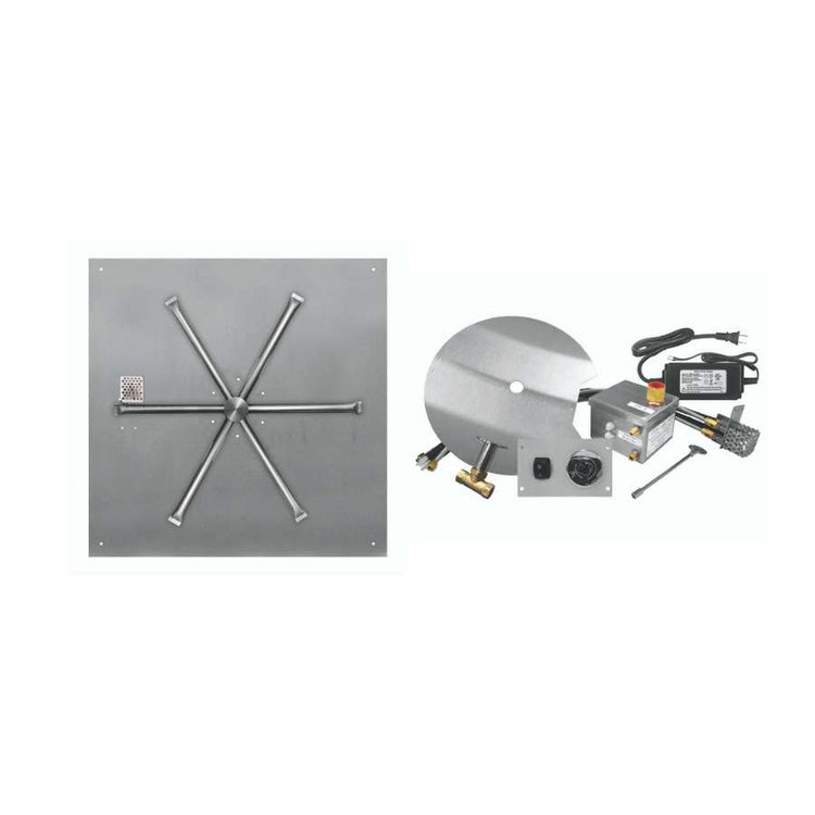 Firegear AWS Square Flat Propane 34-inch Fire Pit Burner System