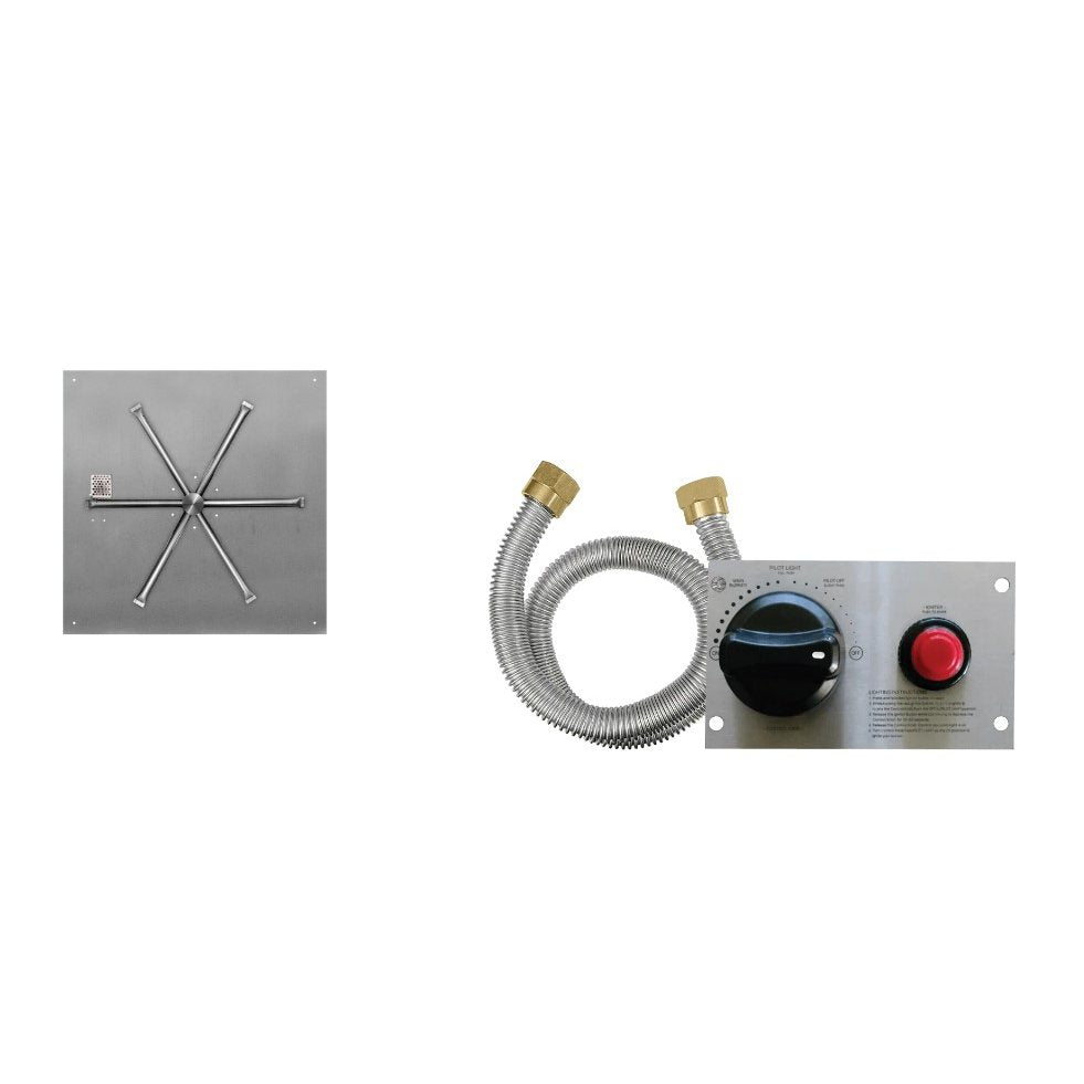 Firegear TPSI Square Flat Natural Gas 25-inch Fire Pit Burner System