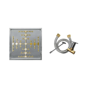 Firegear Match Throw Square Drop-In Propane 32-inch Fire Pit Pro Snowflake Burner System