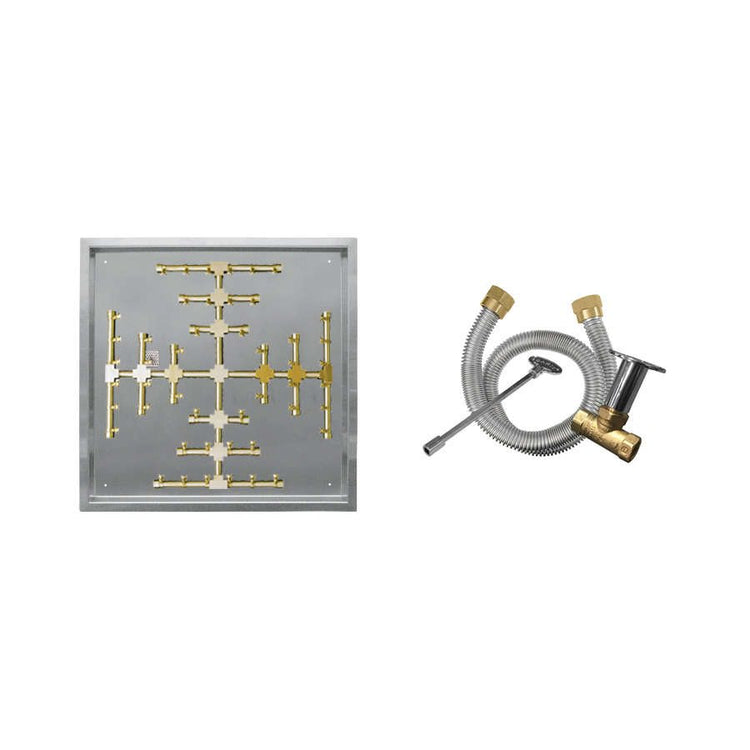 Firegear Match Throw Square Drop-In Propane 32-inch Fire Pit Pro Snowflake Burner System