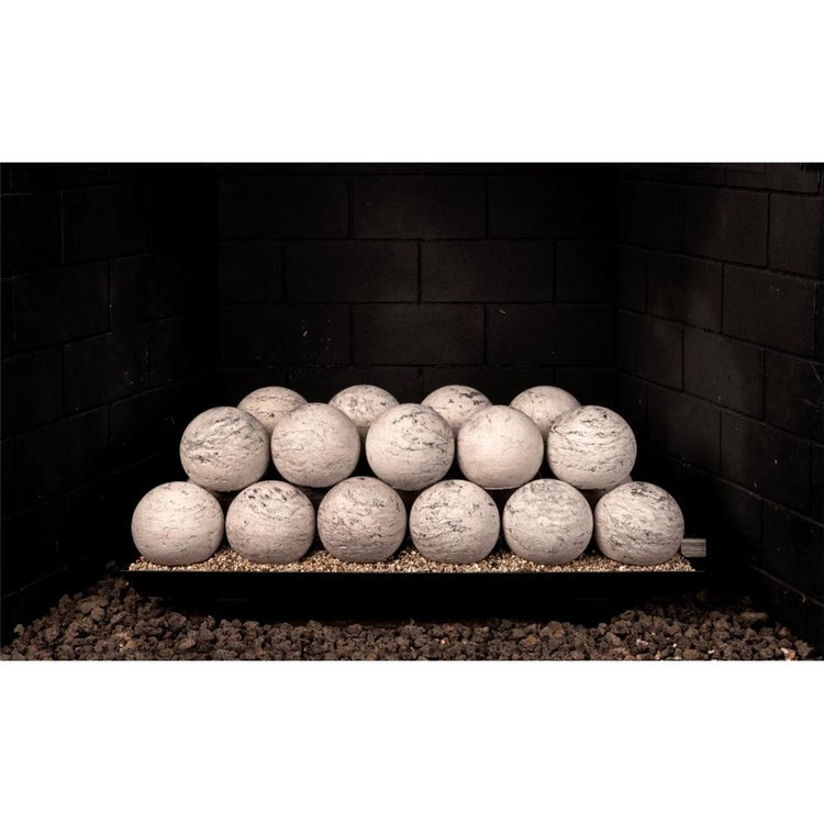 Real Fyre 4" Set of 24 Carrera Marble Fyre Spheres for 24" P45 Burner