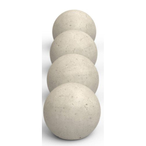 Real Fyre 5" Set of 4 Graystone Fyre Spheres