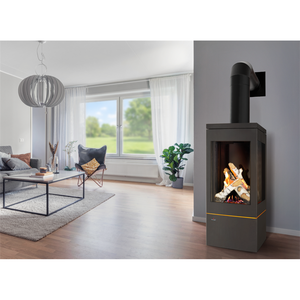 Napoleon Three Sided Direct Vent Gas Hybrid Stove, Black, Natural Gas view 2