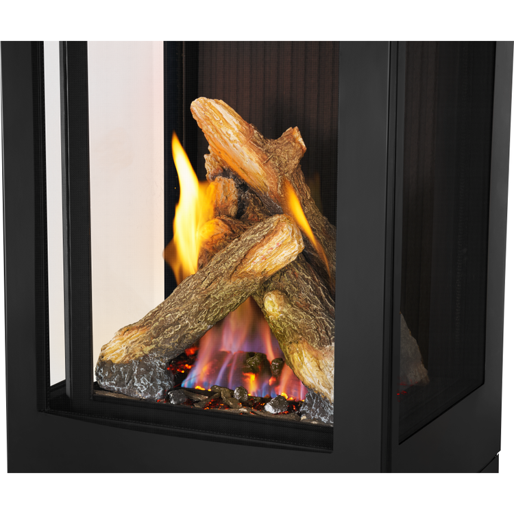 Napoleon Three Sided Direct Vent Gas Hybrid Stove, Black, Natural Gas view 3