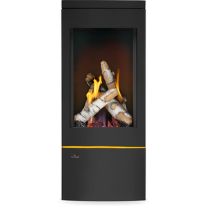 Napoleon Three Sided Direct Vent Gas Hybrid Stove, Black, Natural Gas