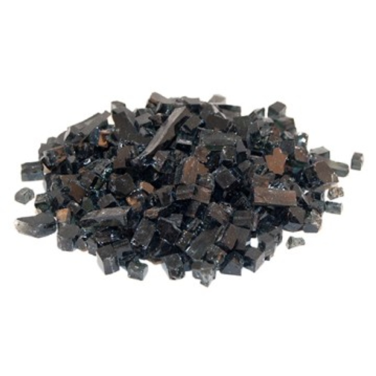 Real Fyre Black Crushed Fyre Glass GL-10-B