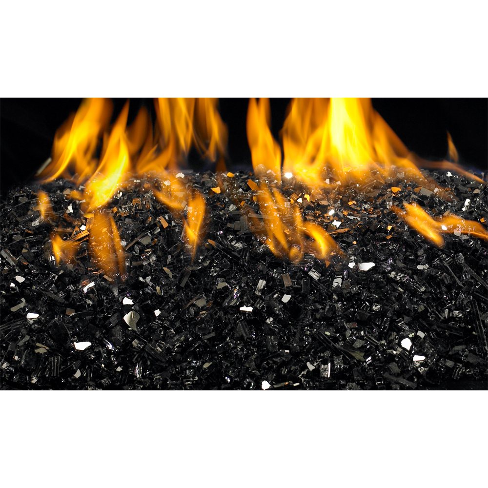 Real Fyre Black Reflective Crushed Fyre Glass GL-10-BR