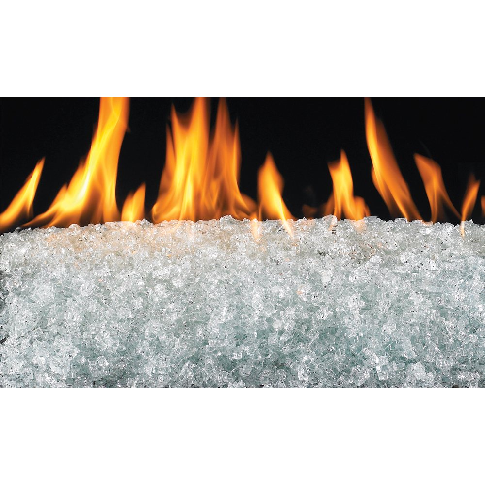 Real Fyre Clear Crushed Fyre Glass GL-40-C