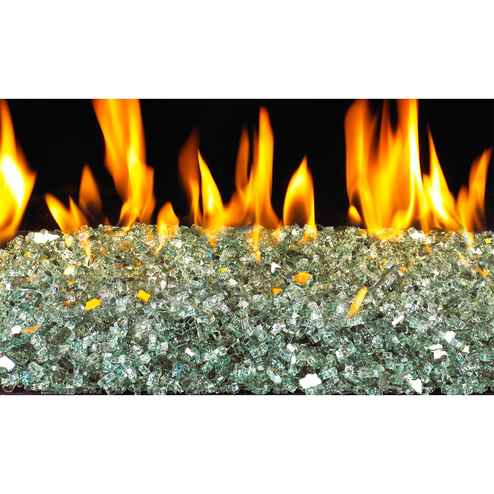 Real Fyre Emerald Reflective Crushed Fyre Glass GL-40-ER