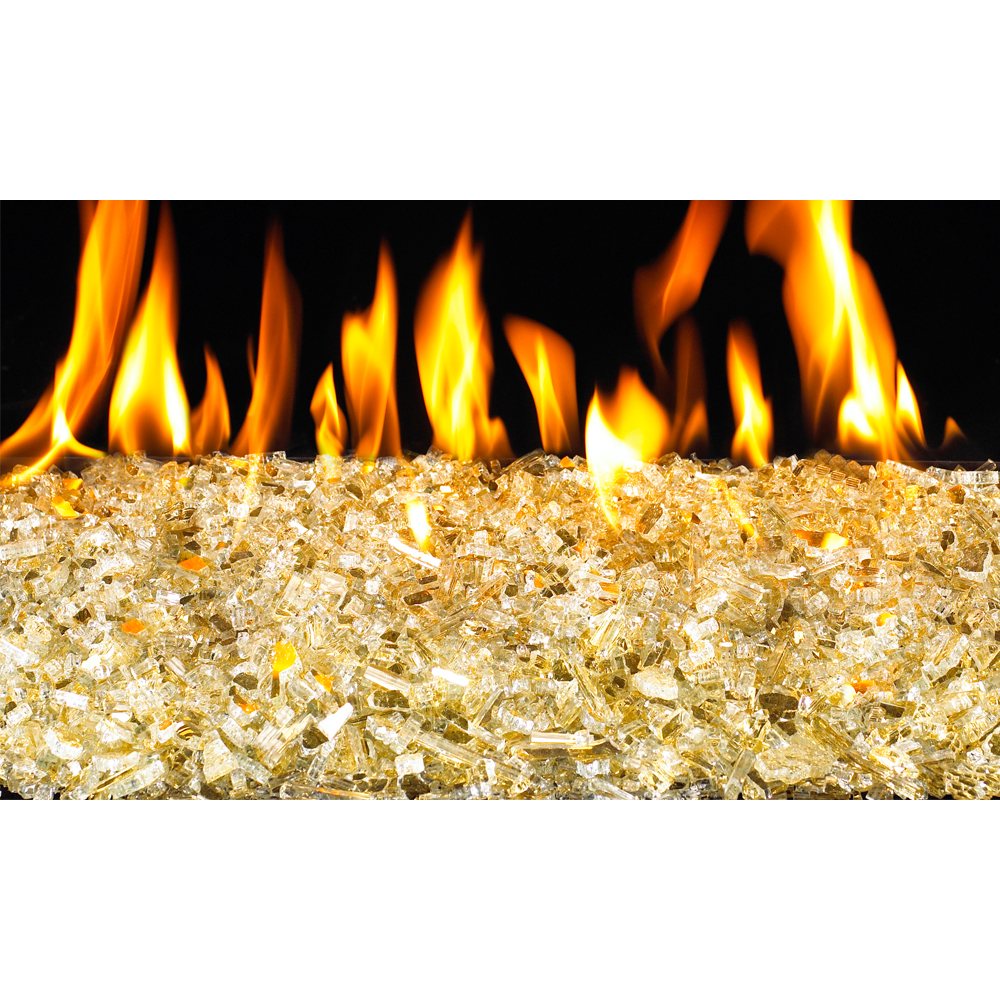 Real Fyre Gold Reflective Crushed Fyre Glass GL-10-HR