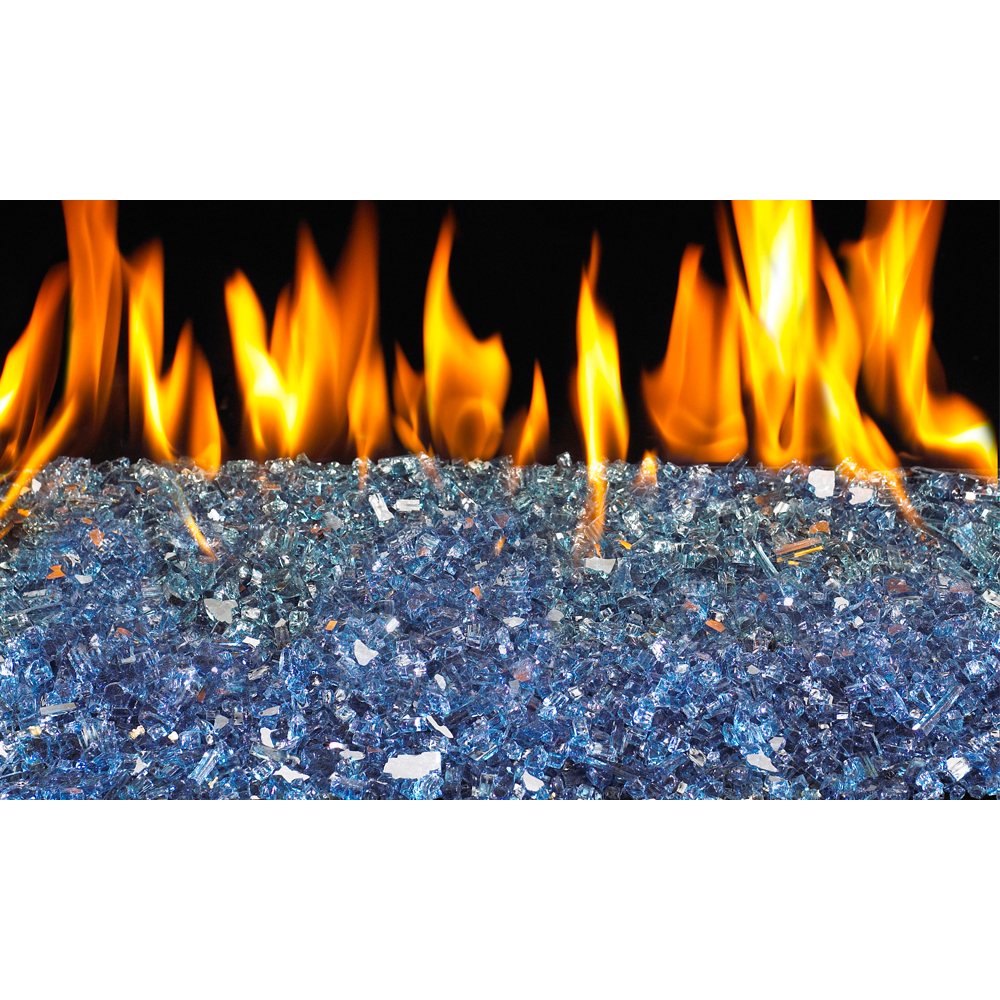Real Fyre Caribbean Blue Crushed Fyre Glass GL-10-N view 2