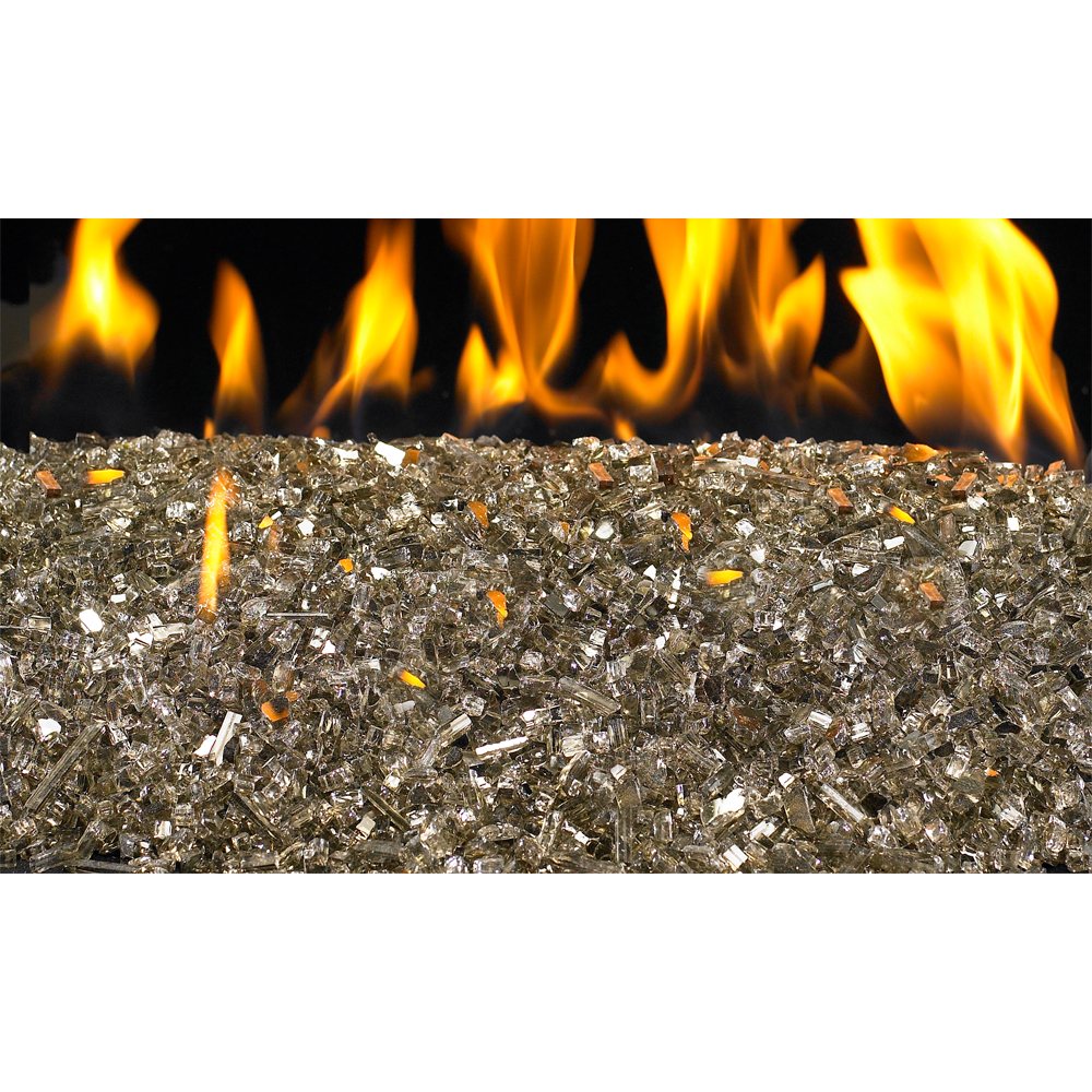 Real Fyre Bronze Reflective Crushed Fyre Glass GL-10-ZR view 2
