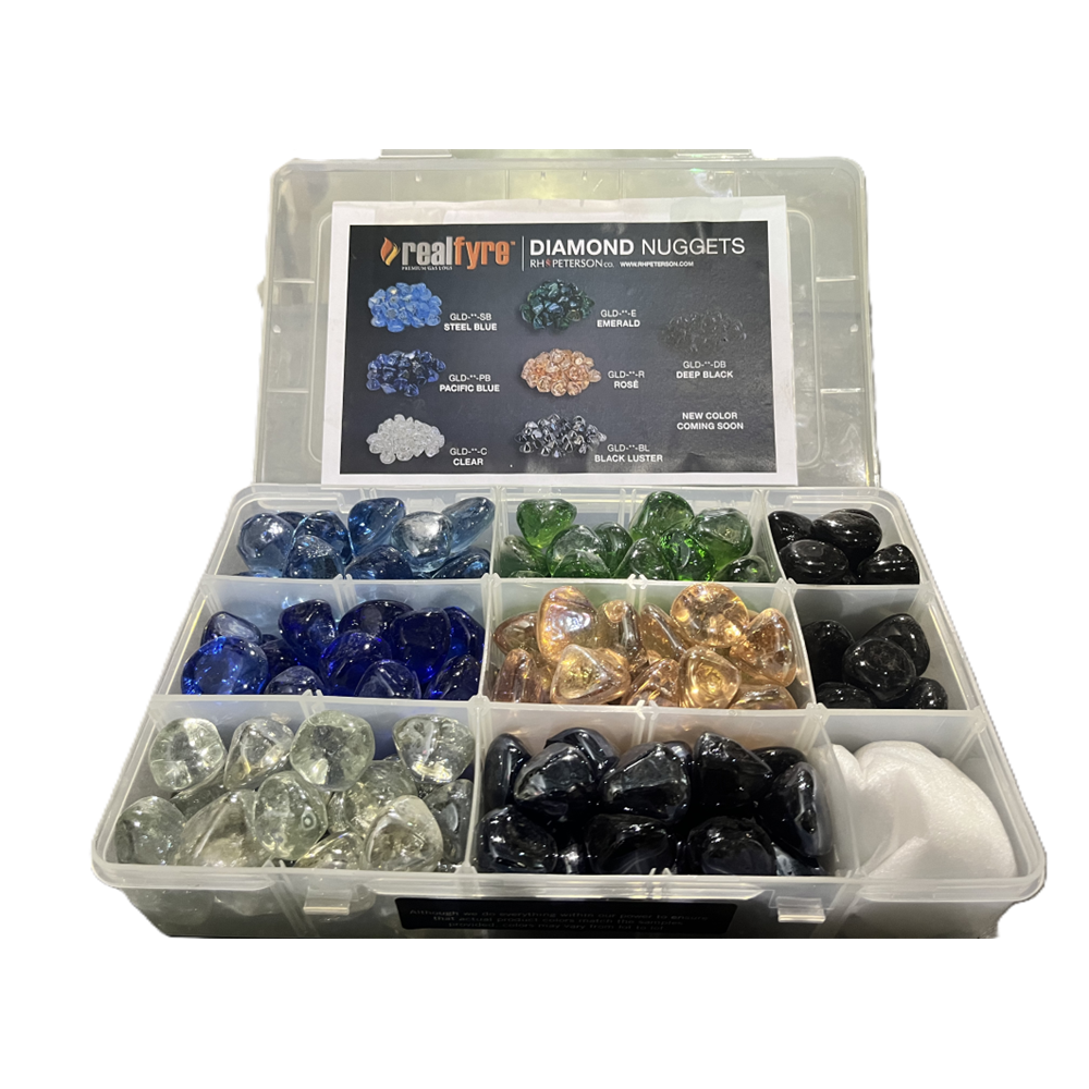 Real Fyre Glass Diamond Nugget Sample Box Assorted view 2
