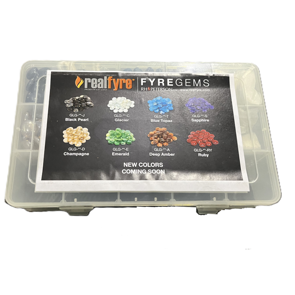 Real Fyre Glass Gem Sample Box Assorted