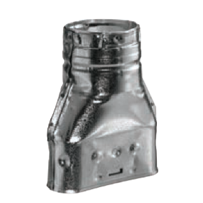 Duravent 5 inch B Gas Vent Oval-To-Round Adapter Adapters