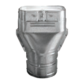 Duravent 5 inch B Gas Vent Round-To-Oval Adapter Adapters