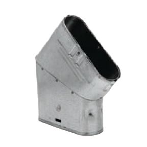 Duravent 5 inch B Gas Vent Oval 45° Elbow - Flat Elbows