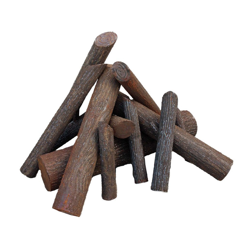 Firegear 14 pc Ironwood Steel Log Set Logs L-IW-LG