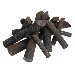 Firegear 14 pc Ironwood Steel Log Set Logs L-IW-XL
