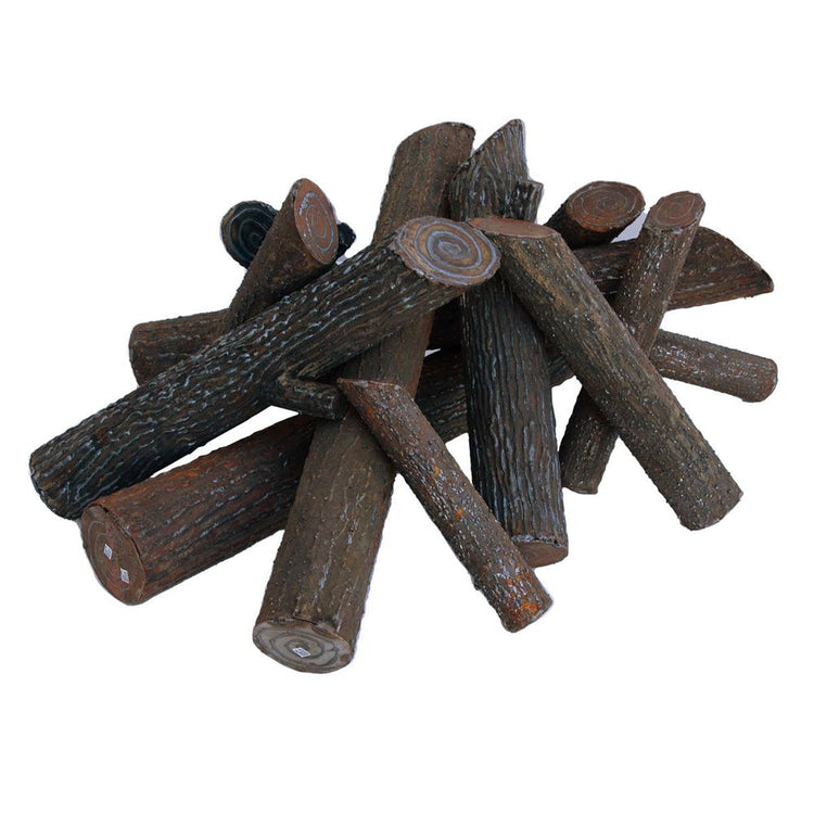 Firegear 14 pc Ironwood Steel Log Set Logs L-IW-XL