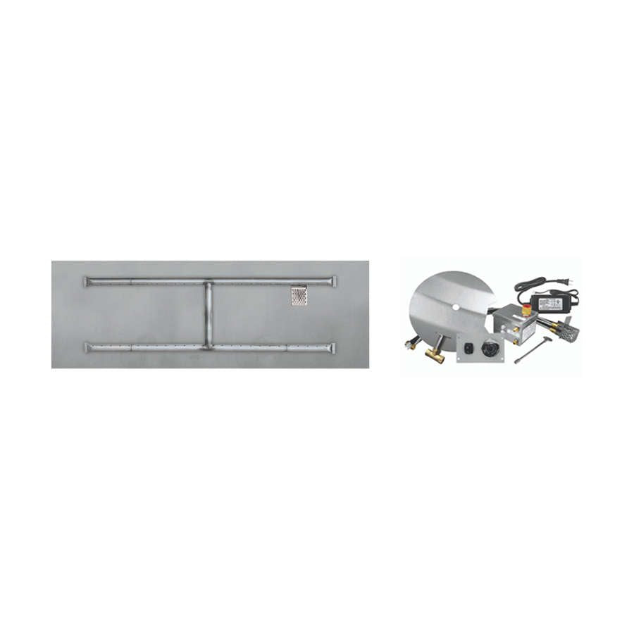 Firegear AWS Linear Flat Propane 96 x 16-inch Fire Pit H Burner System