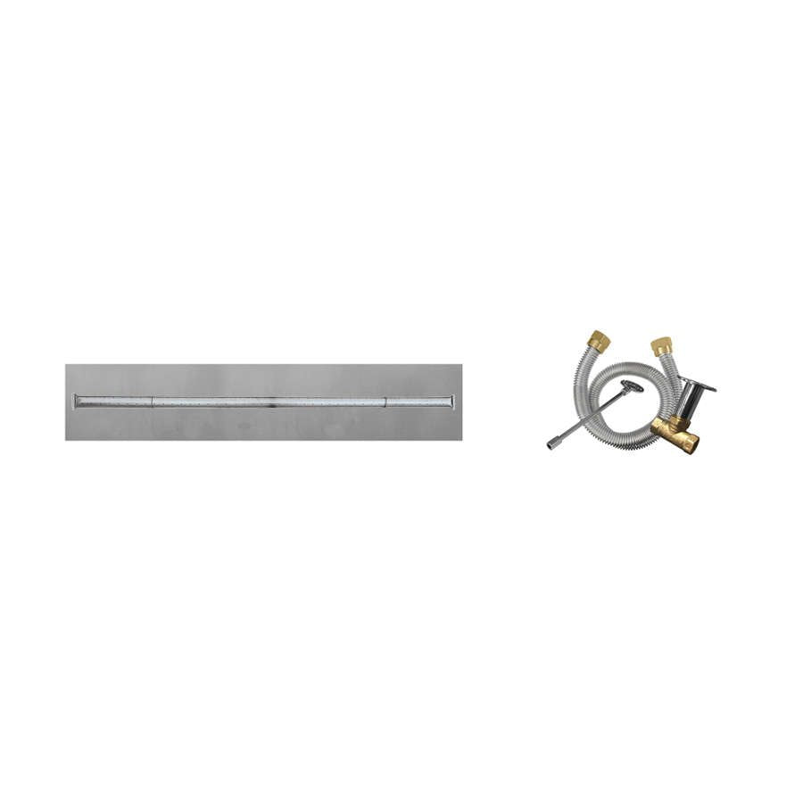 Firegear Match Throw Linear Flat Natural Gas 96 x 8-inch Fire Pit T Burner System