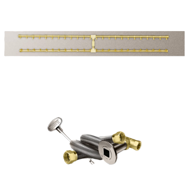 Firegear Match Throw Linear Flat Natural Gas 72 x 10-inch Fire Pit Pro H Burner System