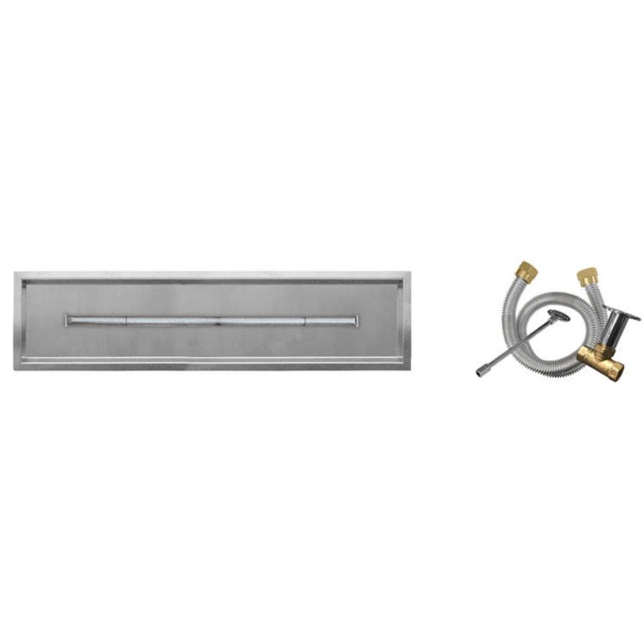 Firegear Match Throw Linear Drop-In Natural Gas 30 x 6-inch Fire Pit T Burner System