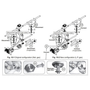 American Fyre Designs Natural Gas to Propane Conversion Kit for Manual Flame Valve MCK-06-LP