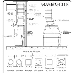 Mason Lite Masonry Chimney 4' Patio System Kits