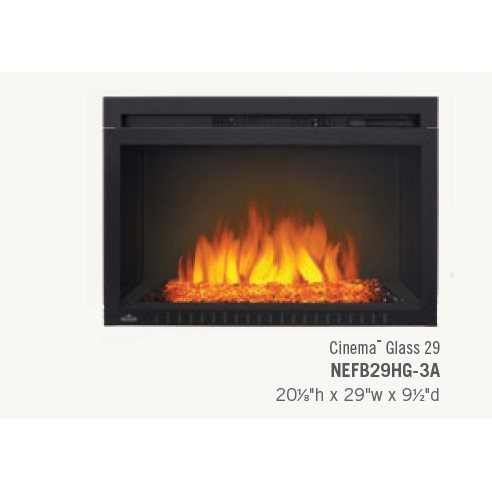 Clearance Cinema 29" Glass Electric Fireplace