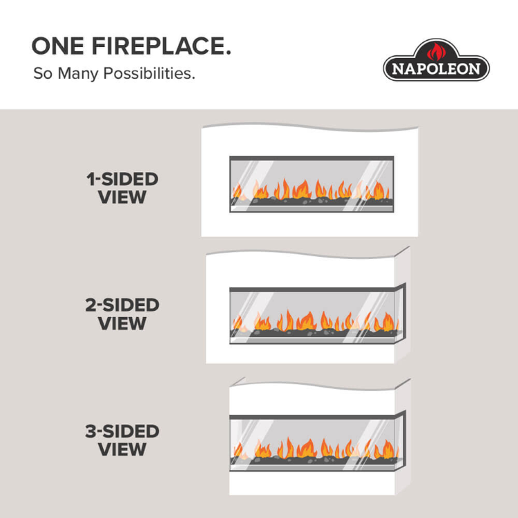 Napoleon Astound 74 FlexMount Electric Fireplace view 4
