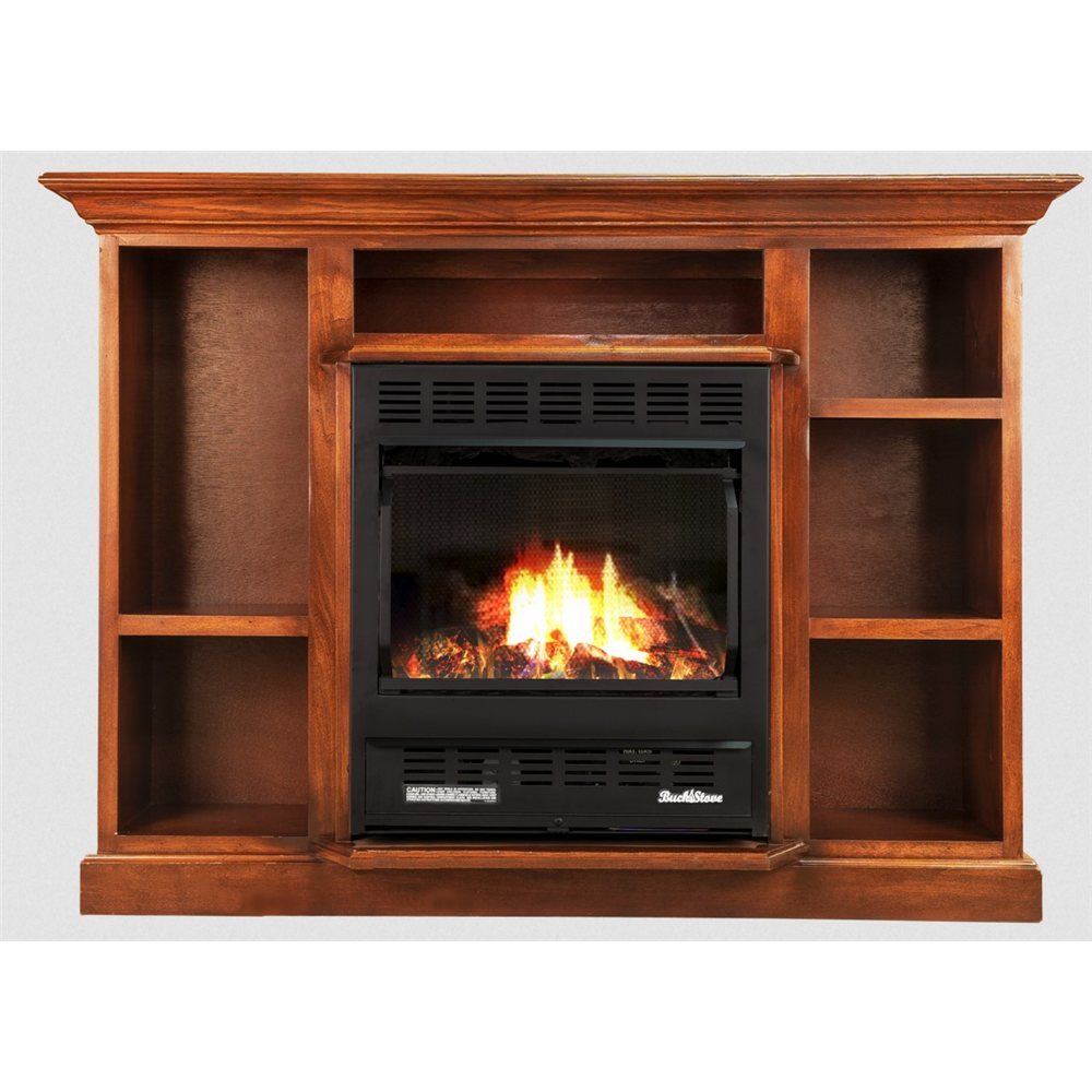 Buck Stove 1127 Prestige Combo Light Oak Mantel Propane