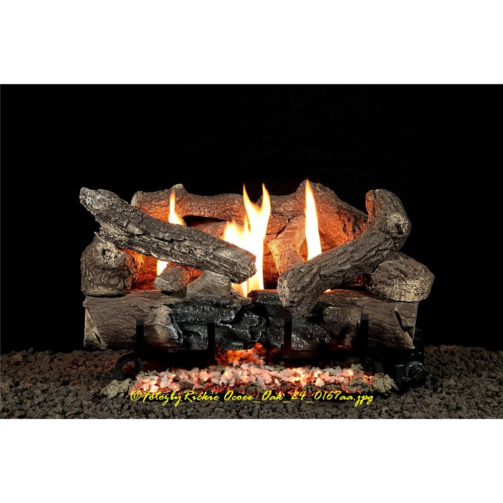 Heatmaster 24" Ocoee Oak Vent Free Logs