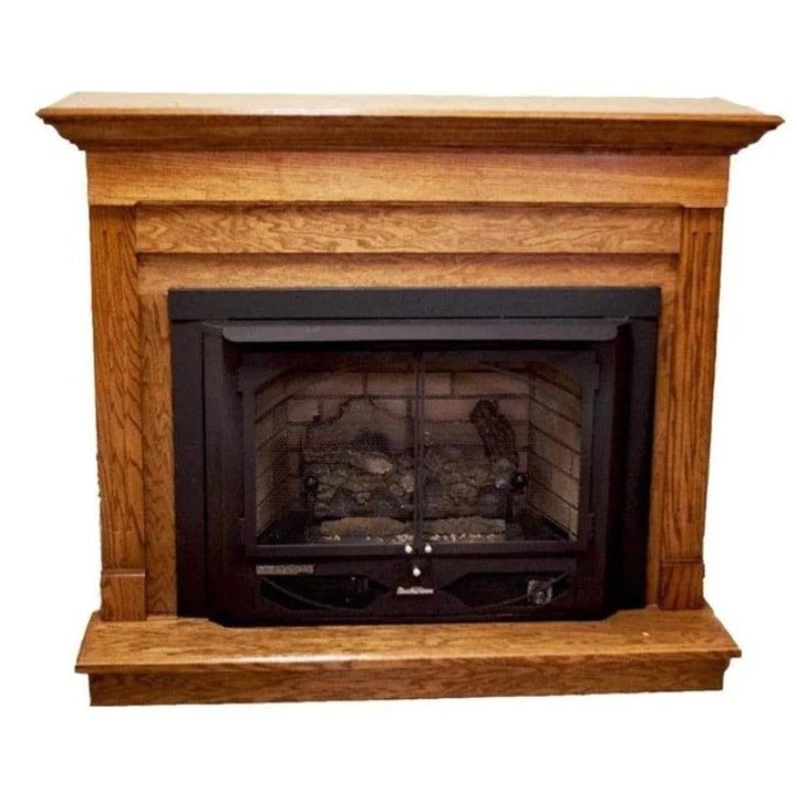 Buck Stove Contemporary Dark Oak Mantel Mantels