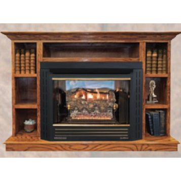 Buck Stove Prestige Bookcase Mantel 34 Dark Oak Mantels