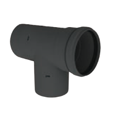 Duravent 4 inch PolyPro Black UV Resistant Tee