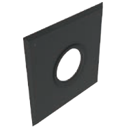 Duravent 3 inch PolyPro Black Wall Plate