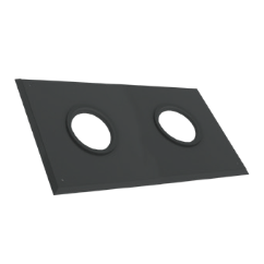 Duravent 3 inch PolyPro Black Wall Plate for Twin Pipes