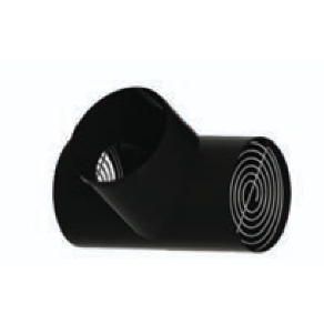 Duravent 6 inch PolyPro Black UV Resistant Termination Tee