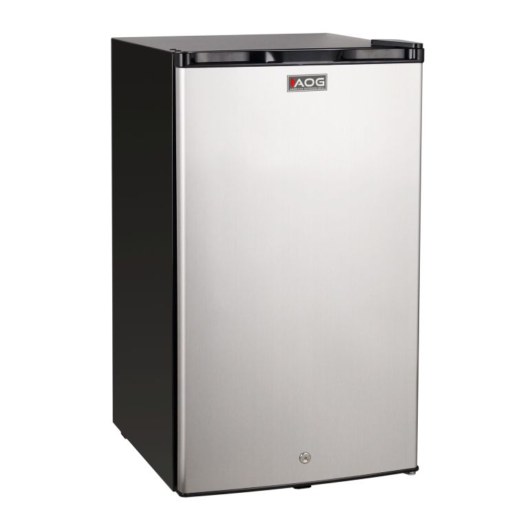 American Outdoor Grill Refrigerator with locking reversible door hinge