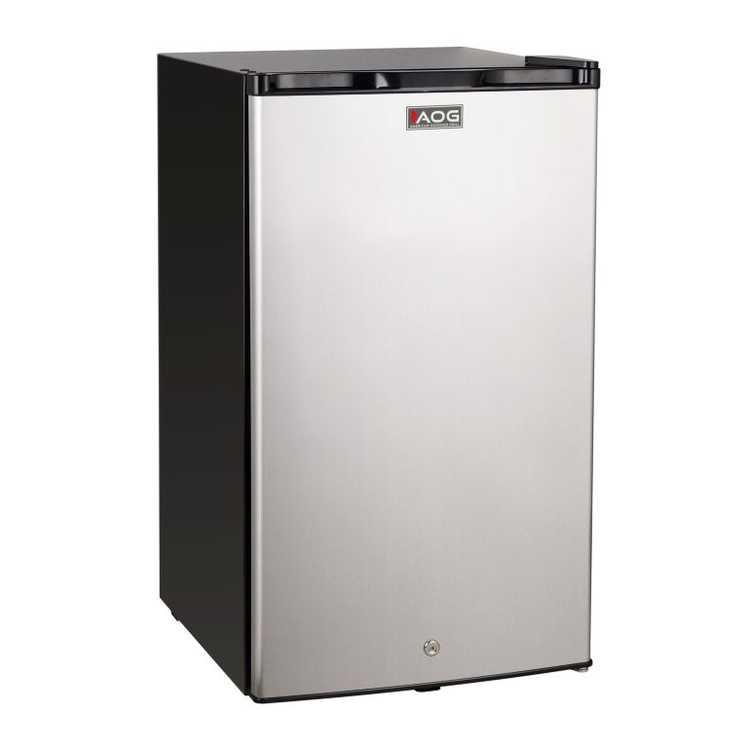 American Outdoor Grill Refrigerator with locking reversible door hinge