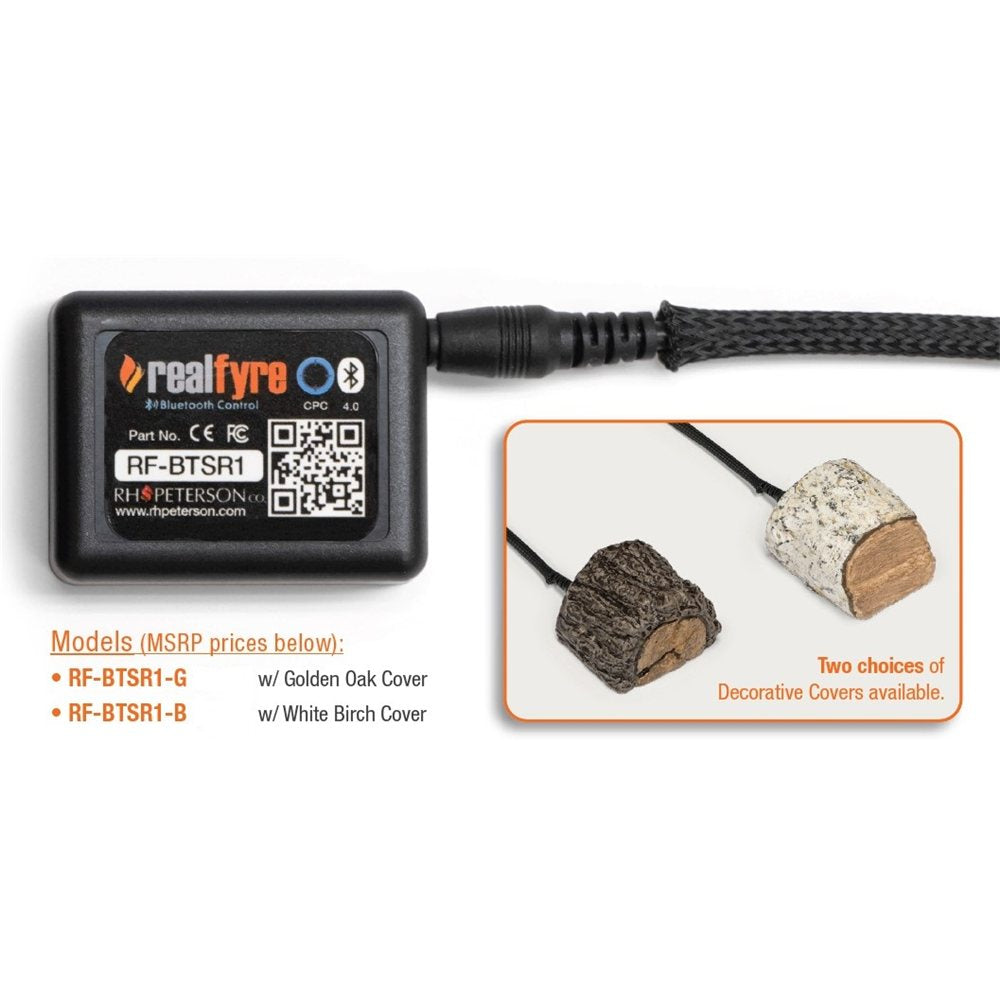 Real Fyre On/Off Bluetooth Control with Golden Oak Cover
