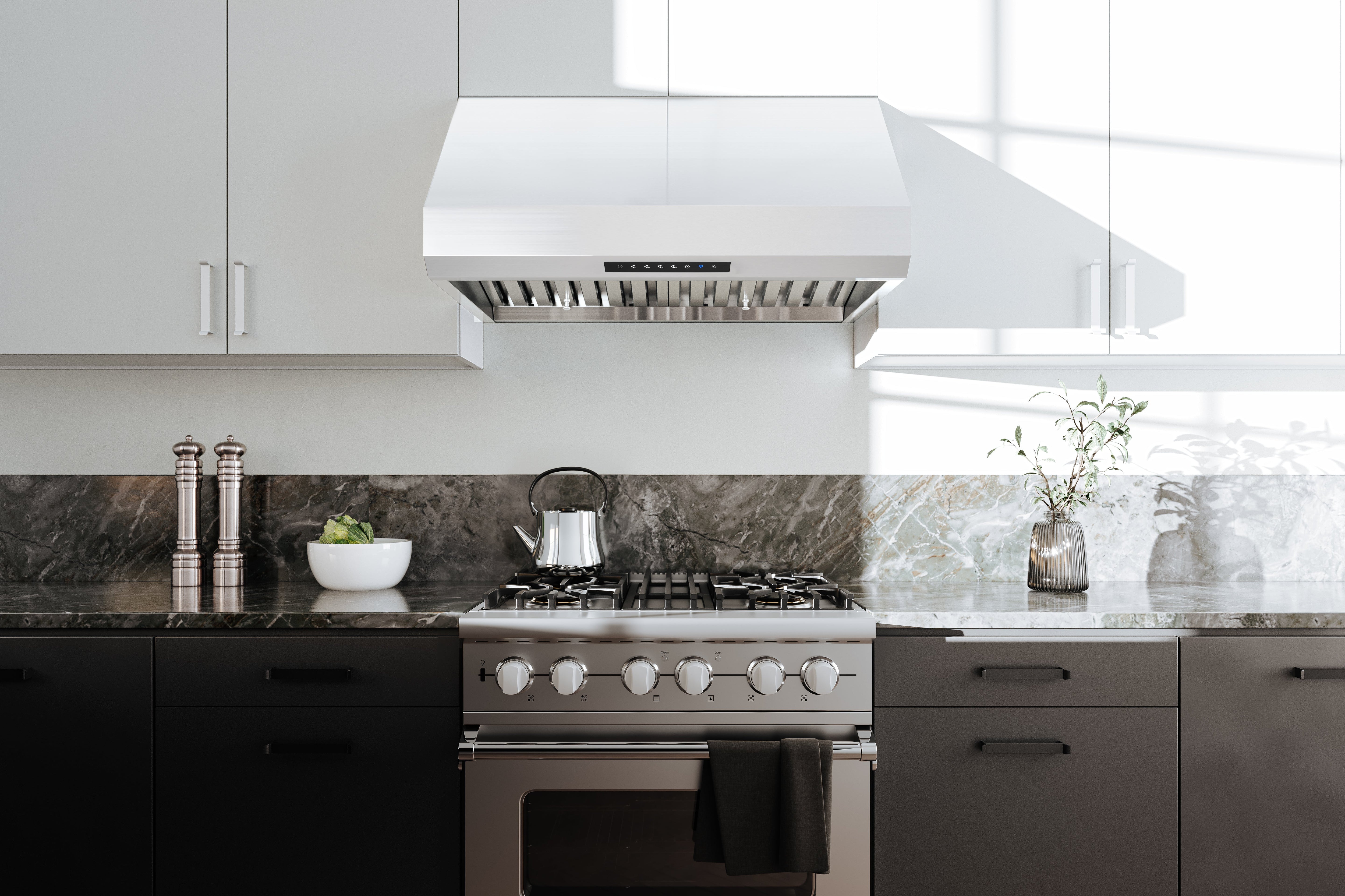 WM-540 Wall Mount Range Hood - Convertible - Low Profile Design