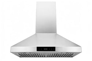 WM-590 Black Stainless Steel Wall Mount Range Hood - Convertible - Suitable for High Ceiling