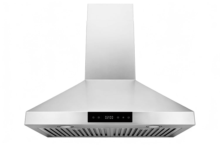 WM-590 Black Stainless Steel Wall Mount Range Hood - Convertible - Suitable for High Ceiling