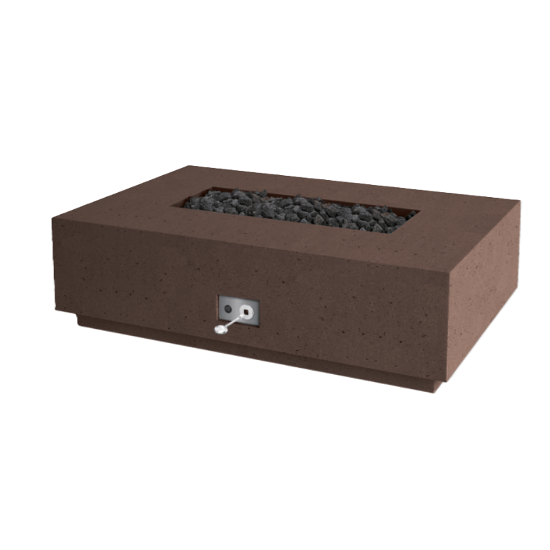 Firegear Sanctuary 1 56" Arctic Rectangular Stainless Steel Natural Gas Fire Table With All Weather Electronic